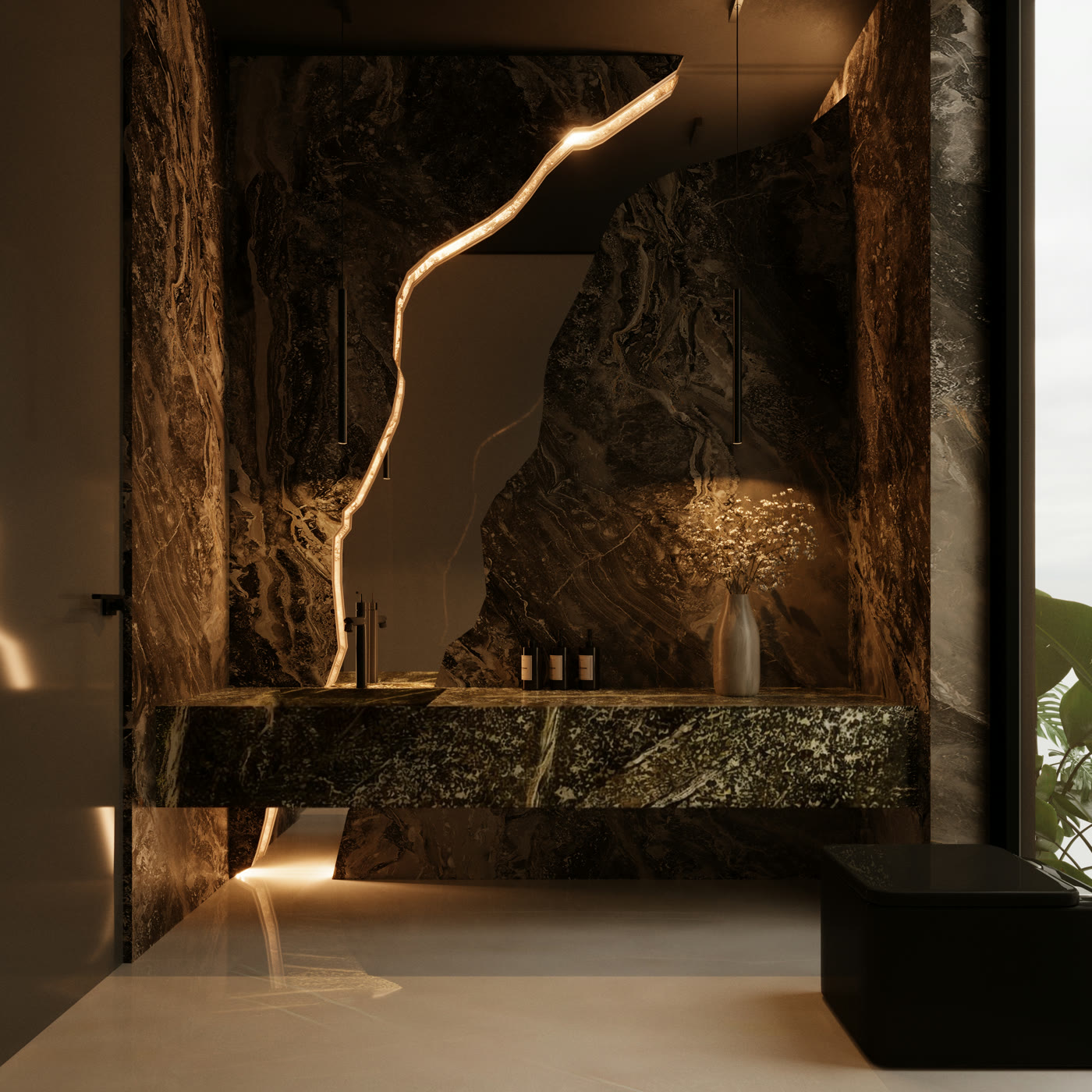 Baño de visitas de Casa Cueva