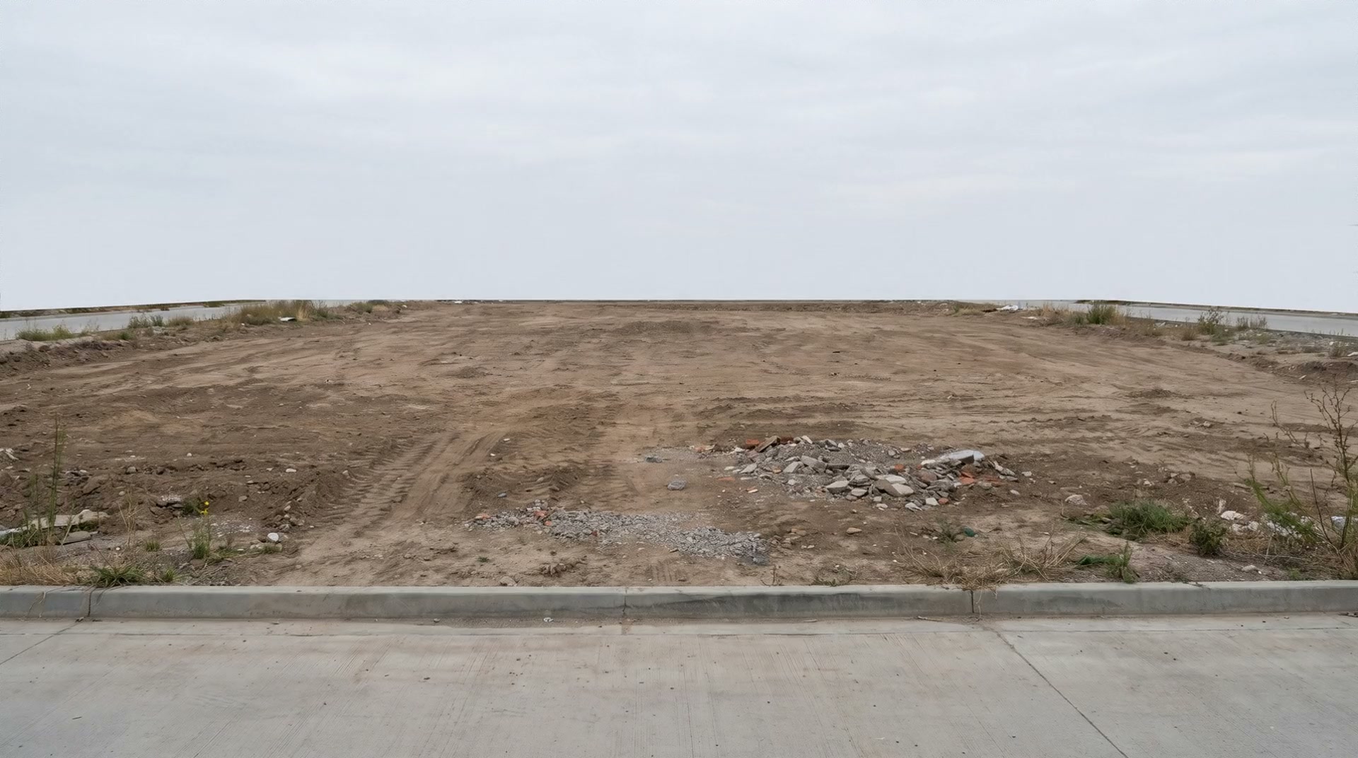 Empty plot before the project begins